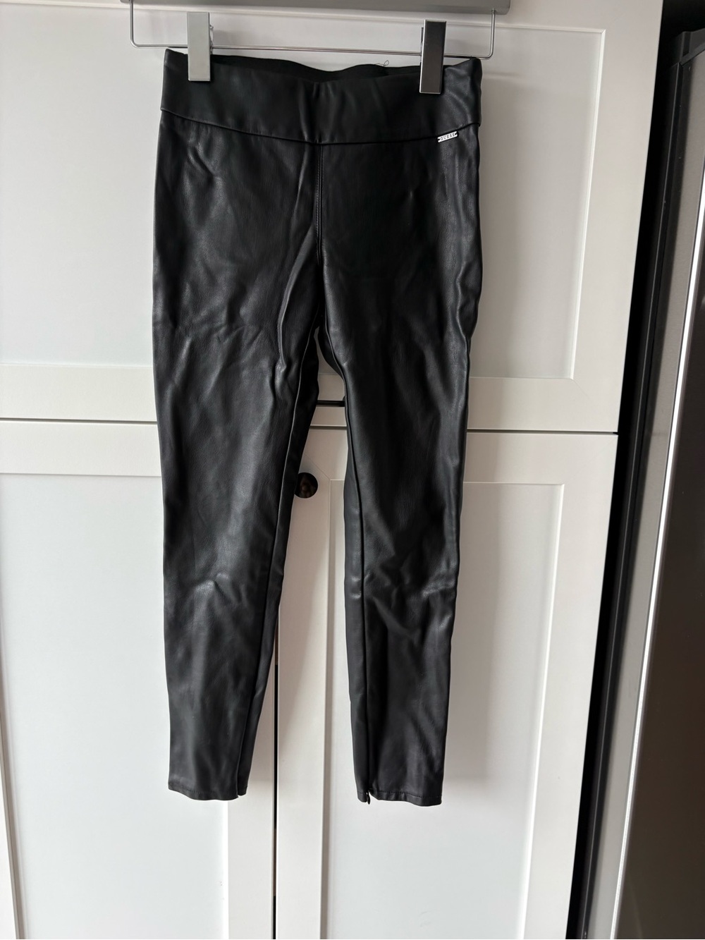 Girl’s Black Faux Leather Leggings